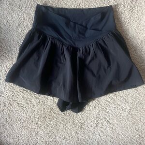 Aerie Black Athletic Shorts with Elastic Waistband